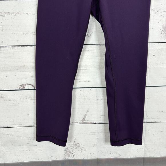 Lululemon Leggings Womens 6 Purple Crop Stretch Running Pull on Gym - Picture 3 of 12